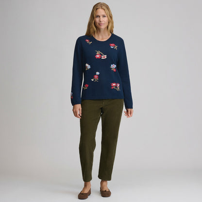 Eddie Bauer Women's Floral Crewneck Sweater