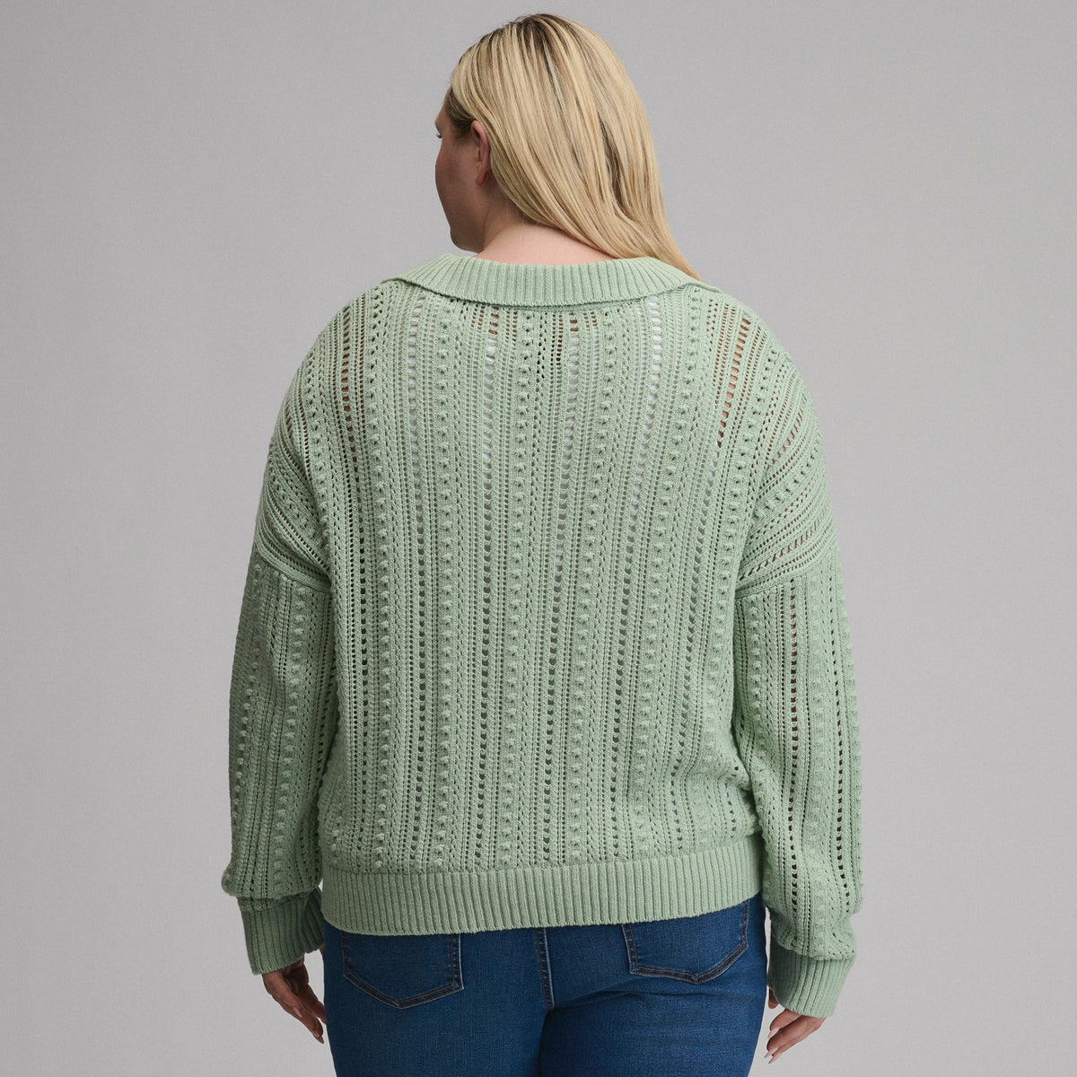 Eddie Bauer Women's Long-Sleeve Slub Johnny Collar Sweater