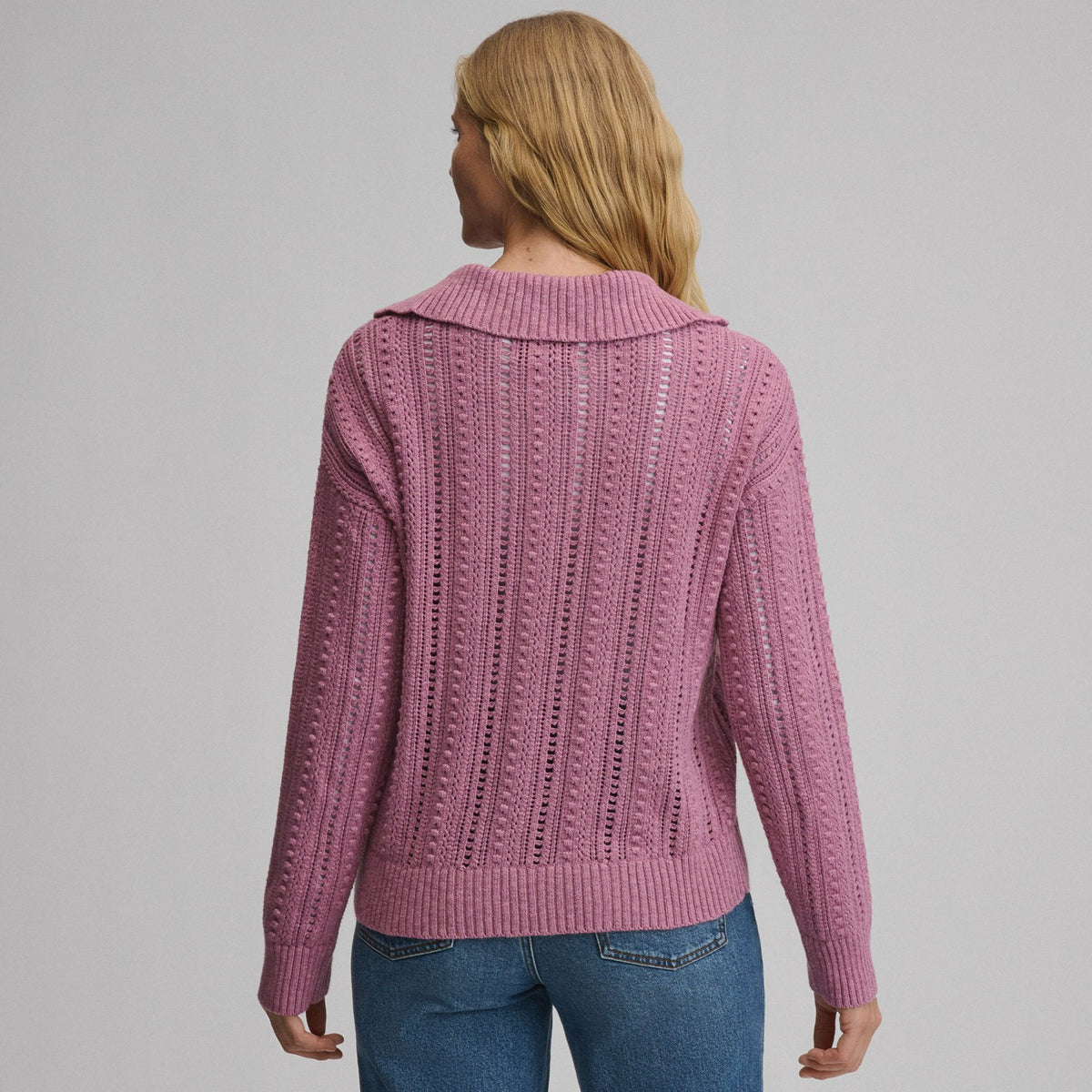 Eddie Bauer Women's Long-Sleeve Slub Johnny Collar Sweater