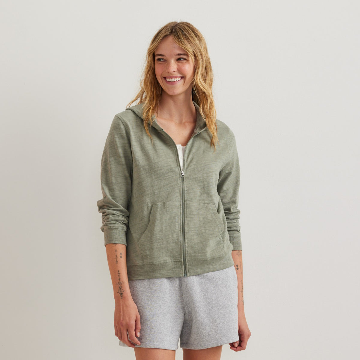 Eddie Bauer Women's Waverly Cotton Slub Sweatshi