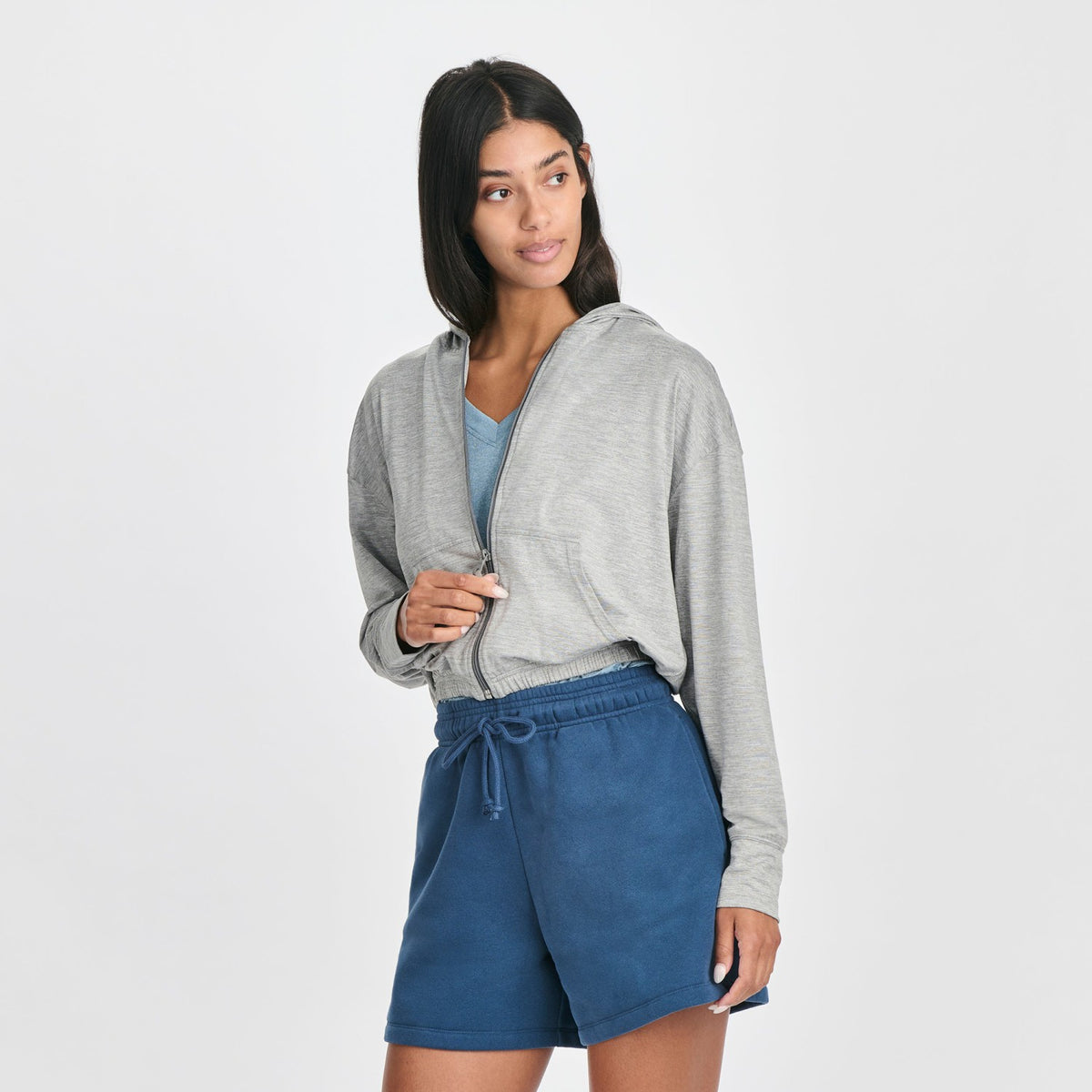 Eddie Bauer Women's Sightseer Knit Full-Zip Cropped Hoo