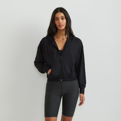 Eddie Bauer Women's Sightseer Knit Full-Zip Cropped Hoo