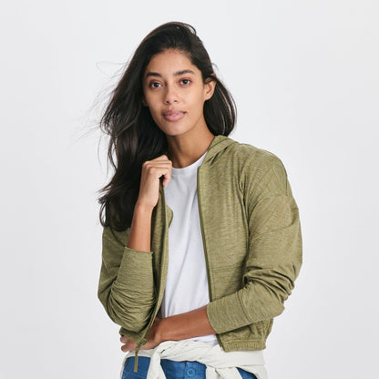 Eddie Bauer Women's Sightseer Knit Full-Zip Cropped Hoo