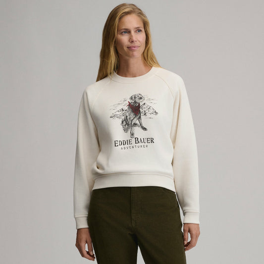 Eddie Bauer Women's The Vintage Soft Crew - Dog