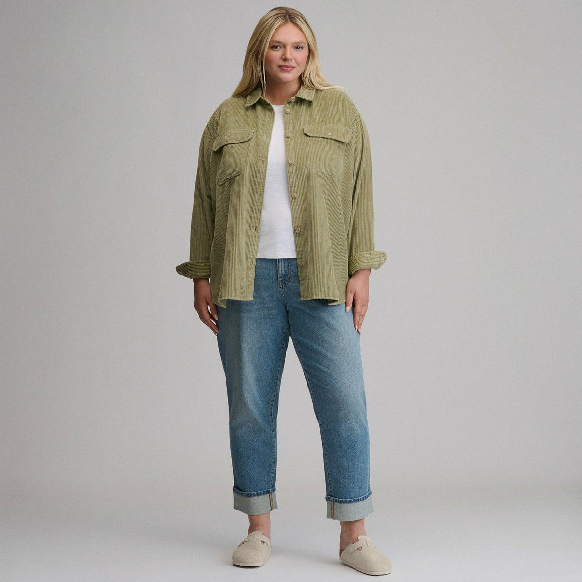 Eddie Bauer Women's Canyons Corduroy Boyfriend Overshirt