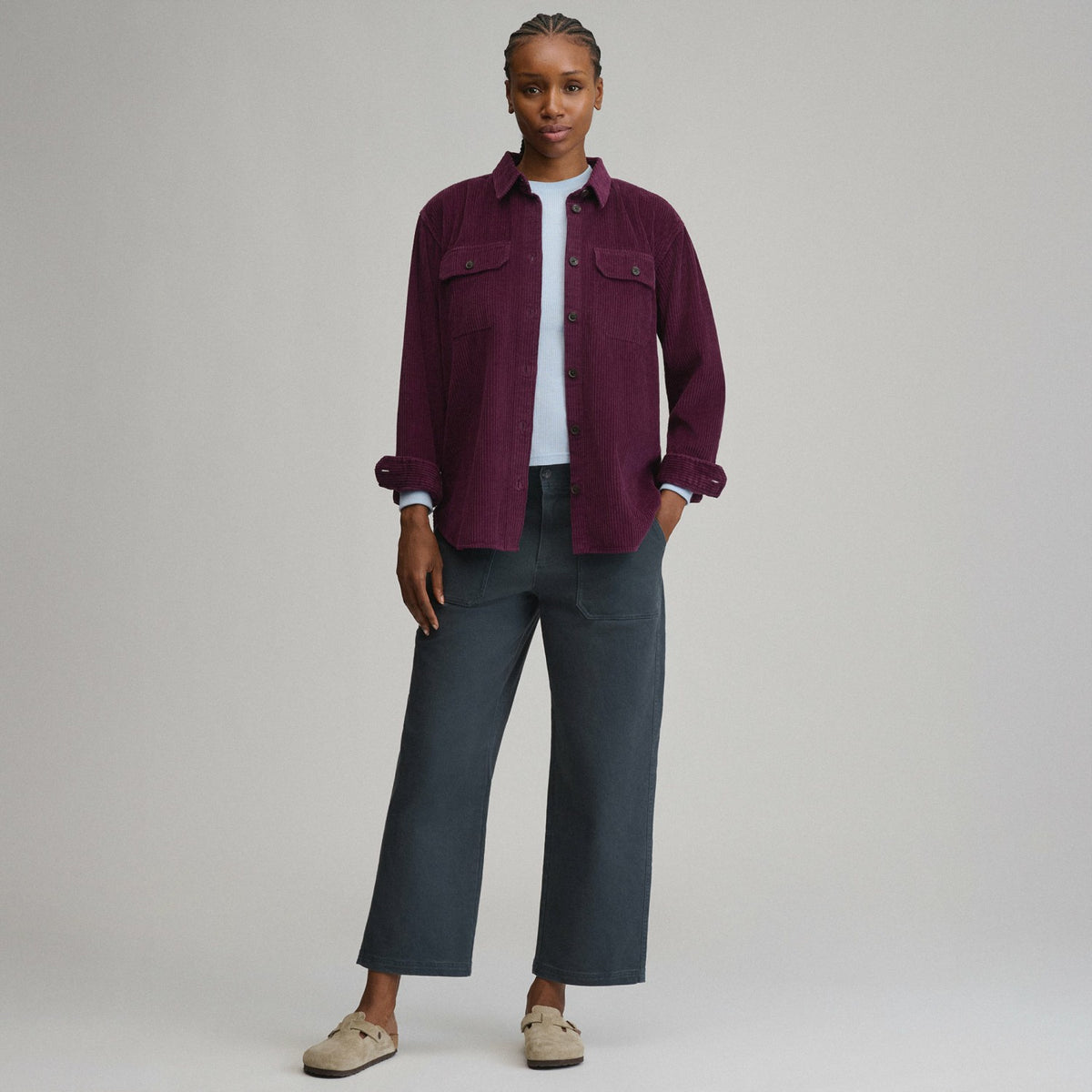 Eddie Bauer Women's Canyons Corduroy Boyfriend Overshirt