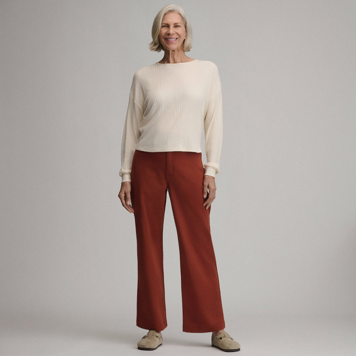 Eddie Bauer Women's High Waisted Wide-Leg Colored Jean