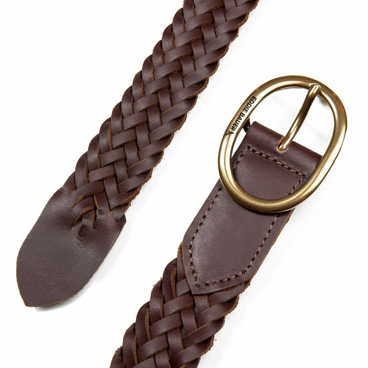 Eddie Bauer Women's Center Bar Woven Leather Belt