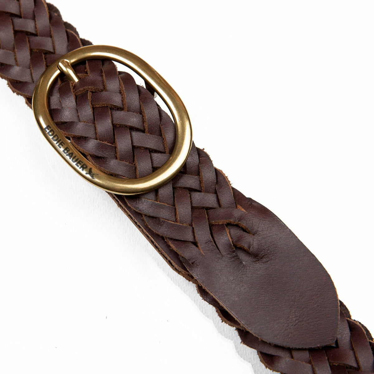 Eddie Bauer Women's Center Bar Woven Leather Belt