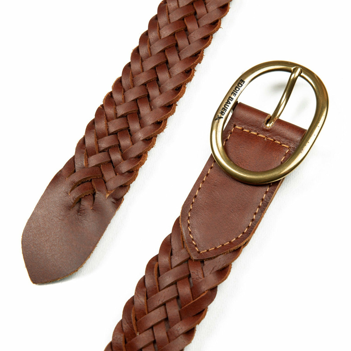 Eddie Bauer Women's Center Bar Woven Leather Belt