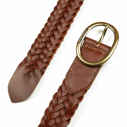 Eddie Bauer Women's Center Bar Woven Leather Belt