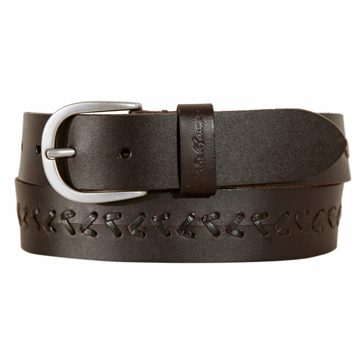 Eddie Bauer Women's Center Lacing Detailed Leather Belt