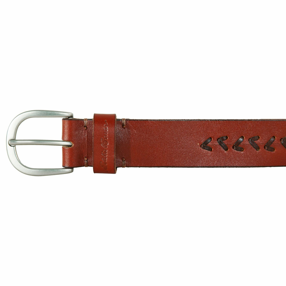 Eddie Bauer Women's Center Lacing Detailed Leather Belt