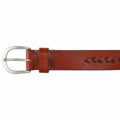 Eddie Bauer Women's Center Lacing Detailed Leather Belt