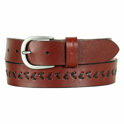Eddie Bauer Women's Center Lacing Detailed Leather Belt