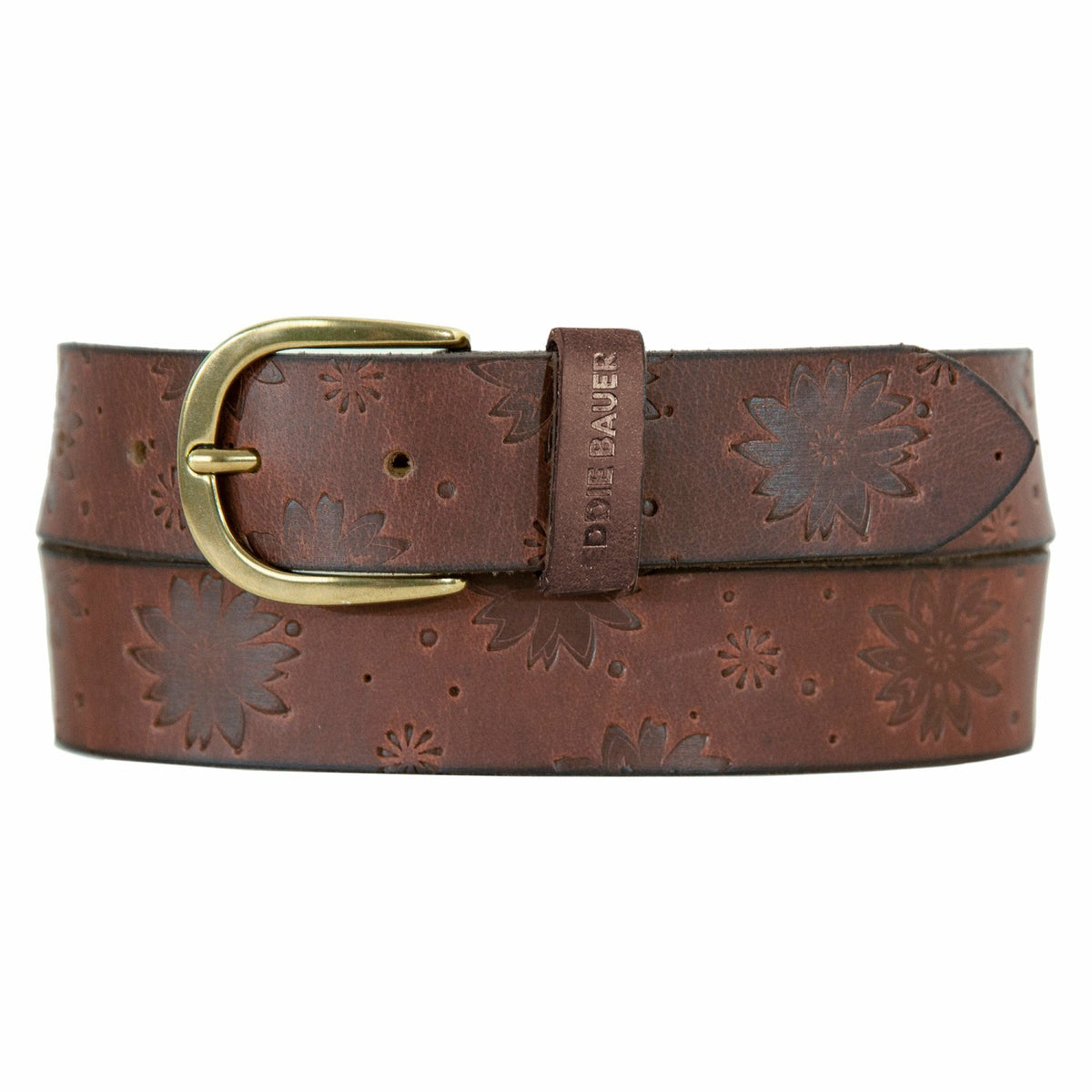 Eddie Bauer Women's Floral Tooled Leather Belt
