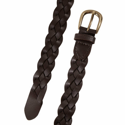 Eddie Bauer Women's Thin Braided Leather Belt