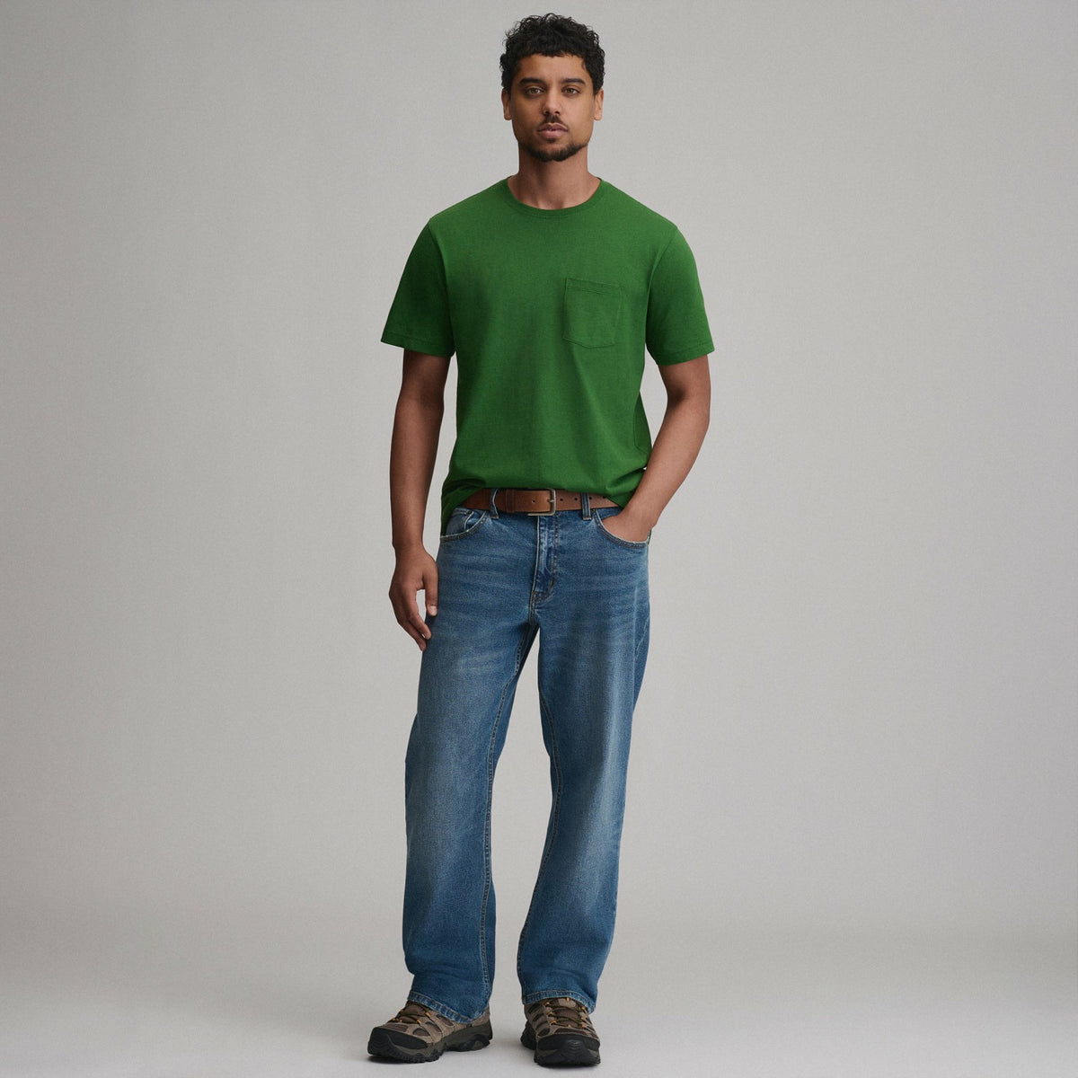 Eddie Bauer Men's SS Lw Cotton Pocket Tee
