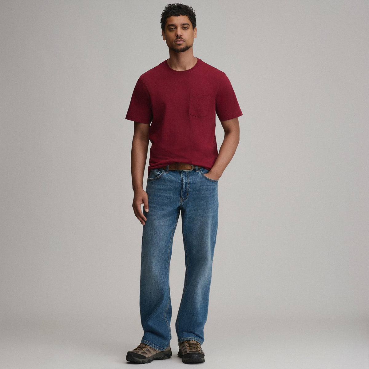 Eddie Bauer Men's SS Lw Cotton Pocket Tee