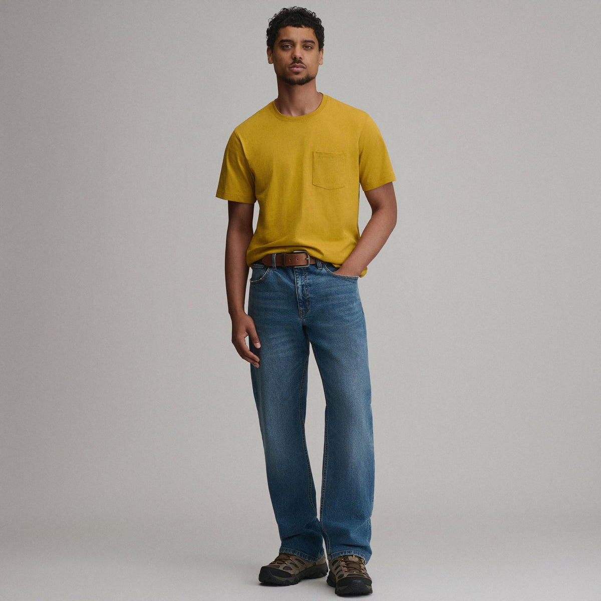 Eddie Bauer Men's SS Lw Cotton Pocket Tee