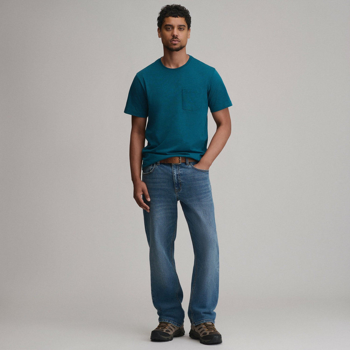 Eddie Bauer Men's SS Lw Cotton Pocket Tee