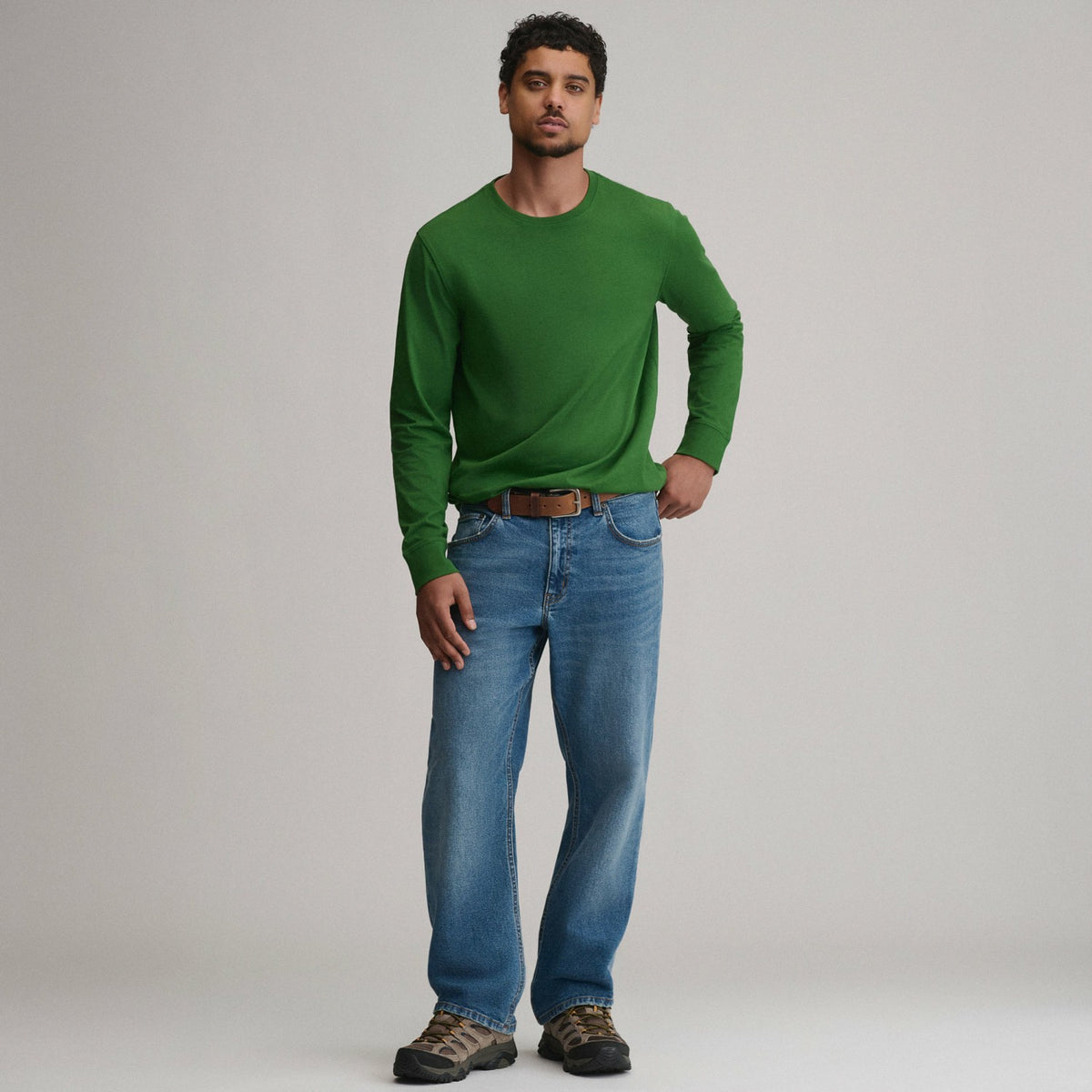 Eddie Bauer Men's LS Lw Cotton Classic Tee
