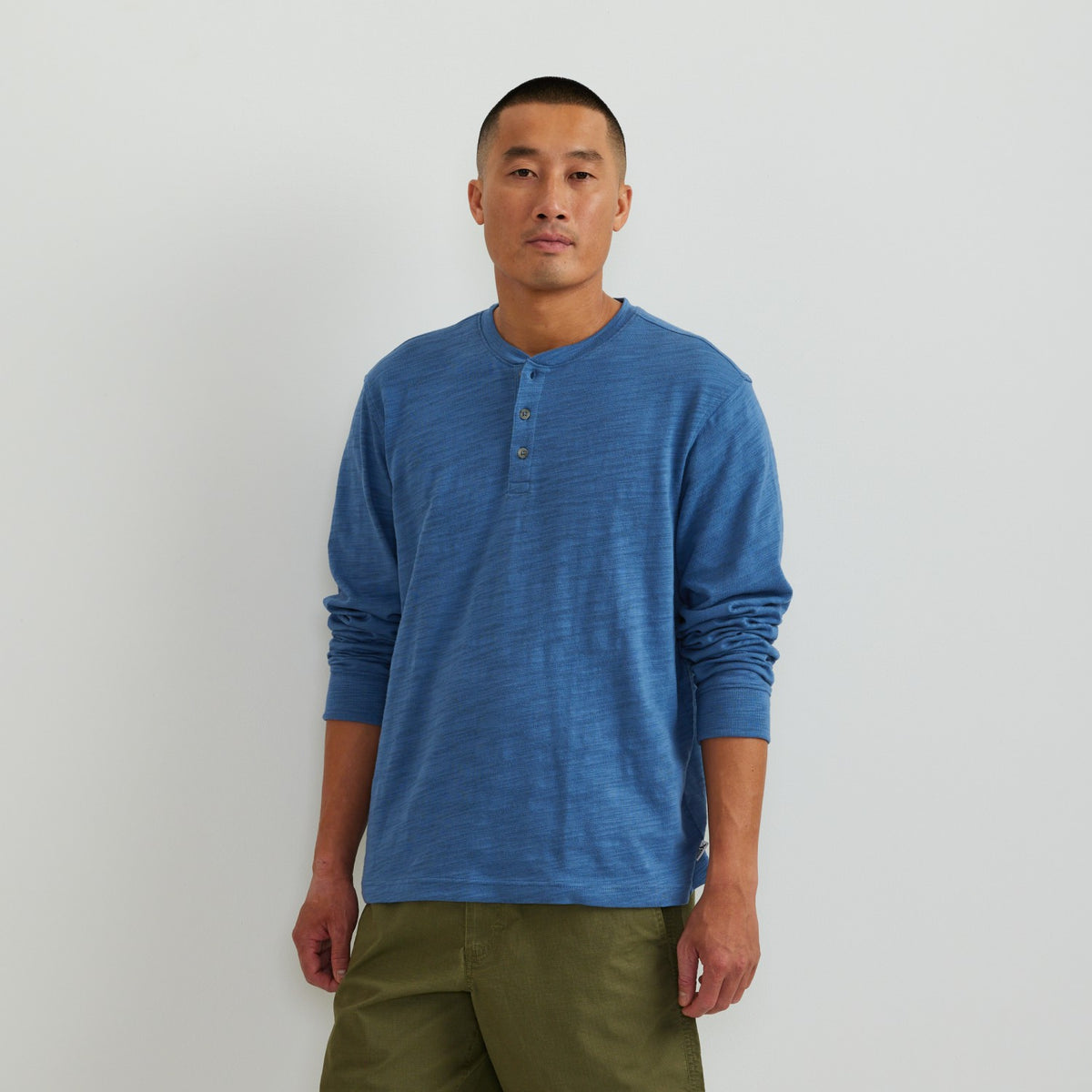 Eddie Bauer Men's LS Slub Jersey Henley