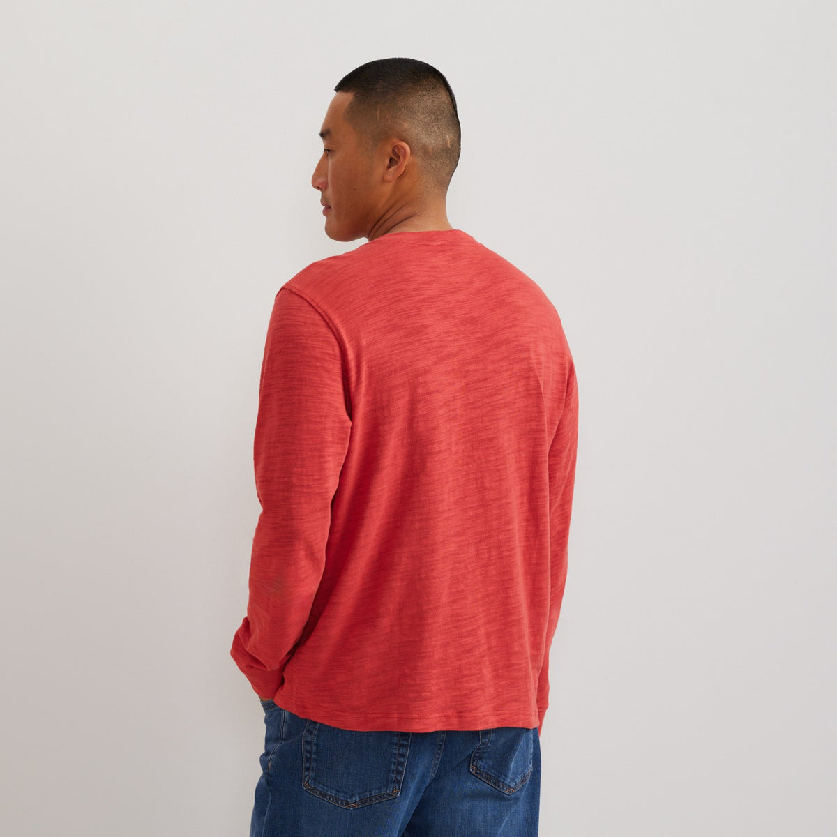 Eddie Bauer Men's LS Slub Jersey Henley