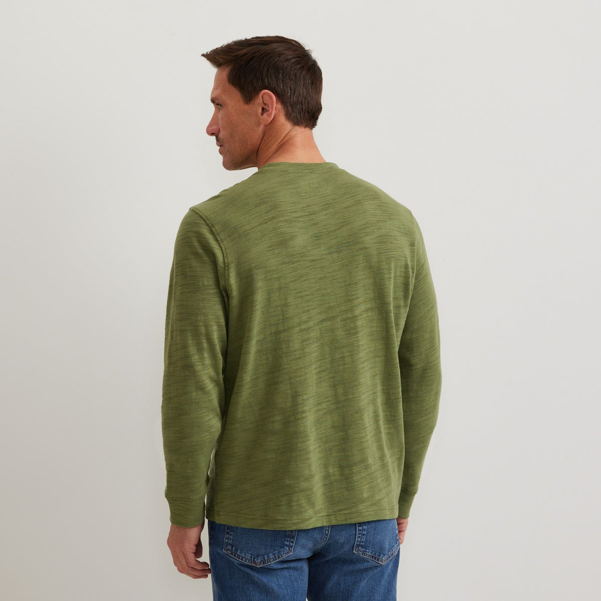 Eddie Bauer Men's LS Slub Jersey Henley