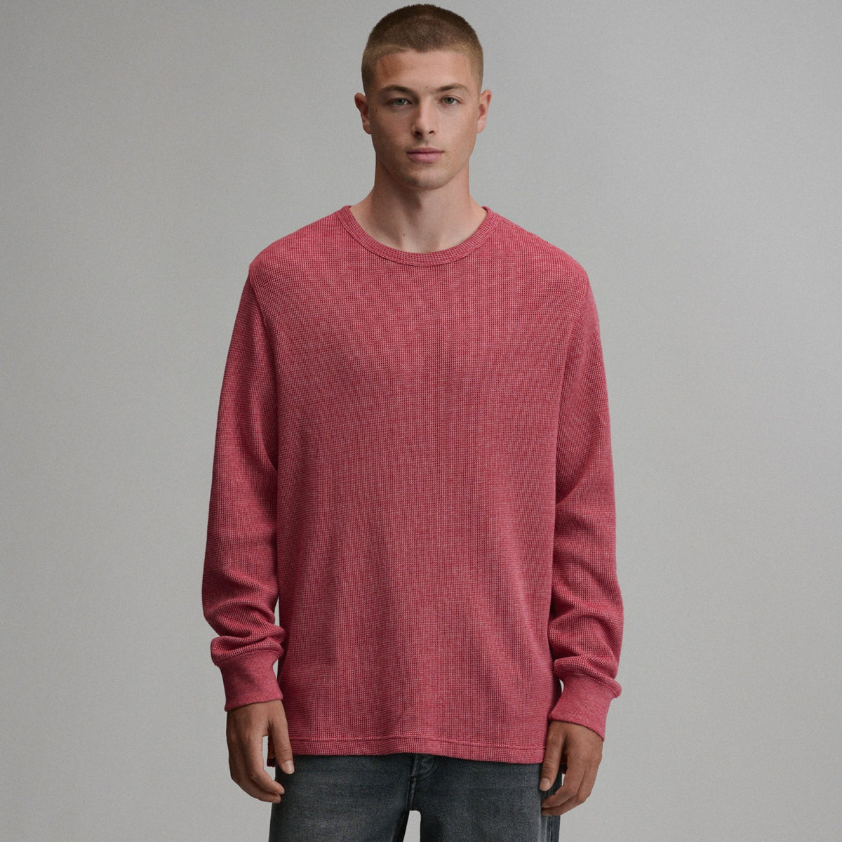 Eddie Bauer Men's Plaited Waffle Thermal Crew