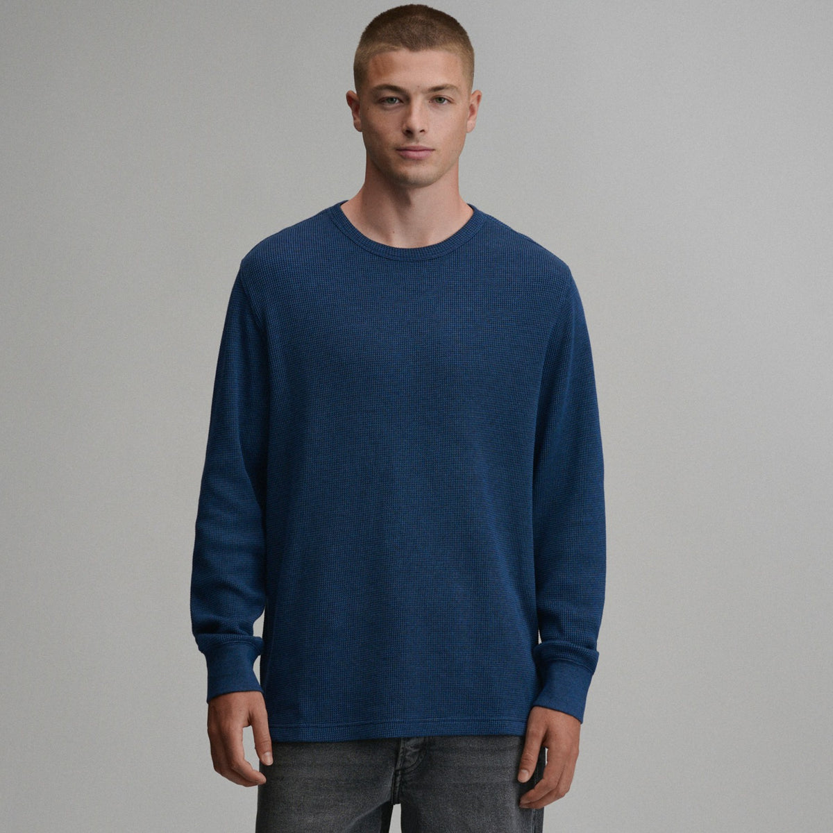 Eddie Bauer Men's Plaited Waffle Thermal Crew
