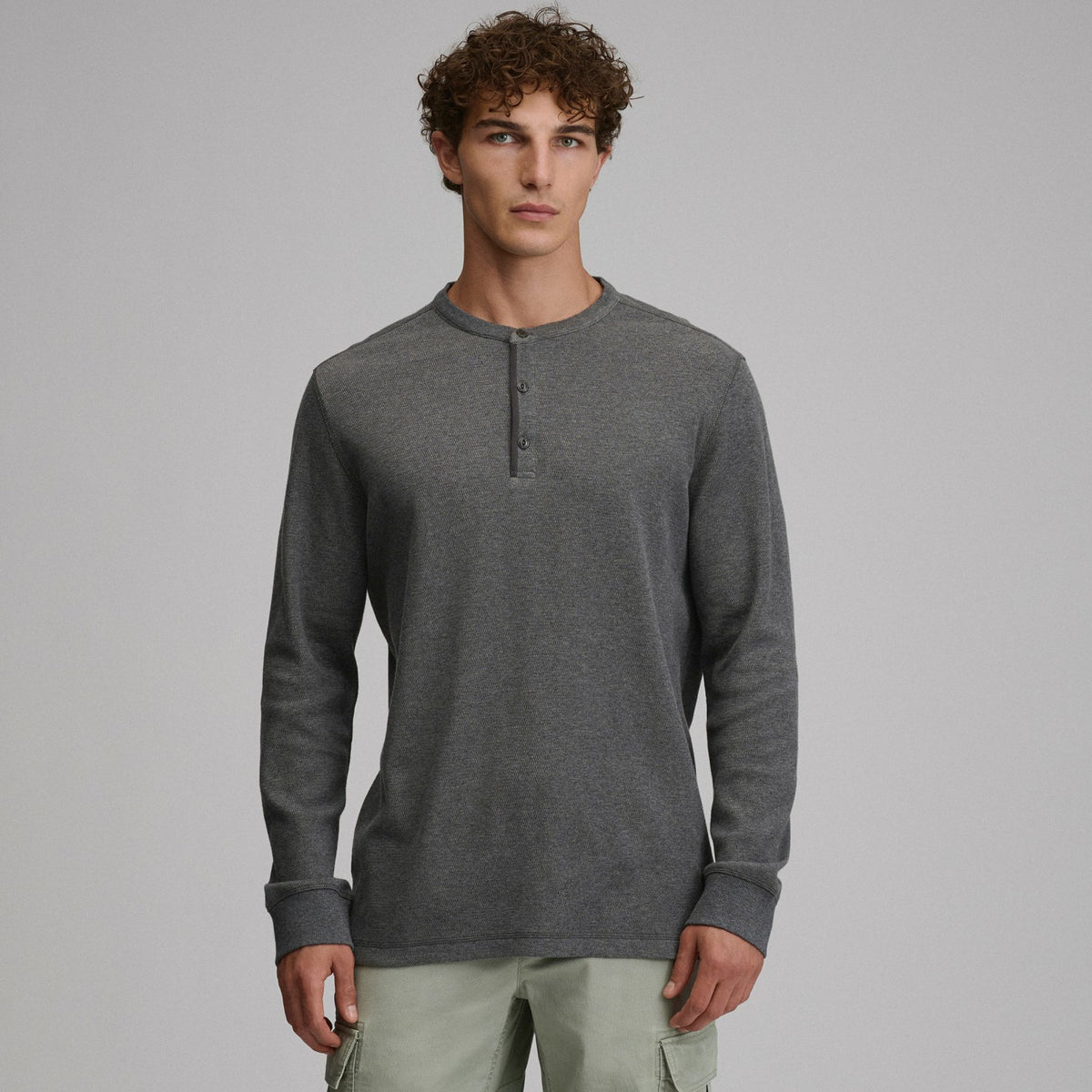 Eddie Bauer Men's Birds Eye Long-Sleeve Thermal Henley