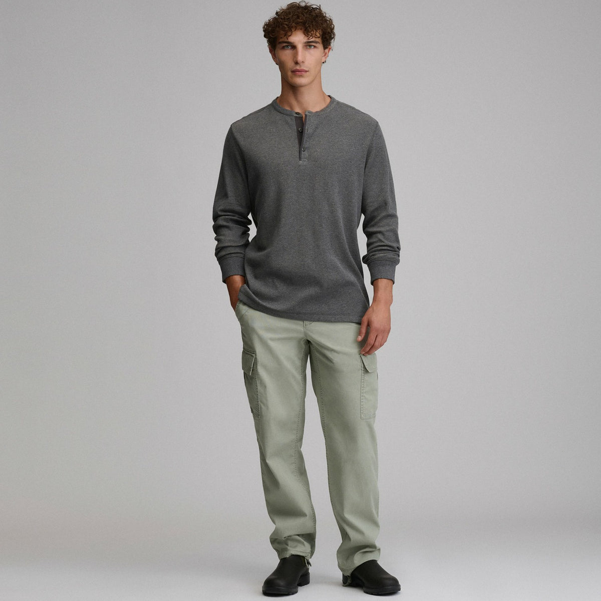 Eddie Bauer Men's Birds Eye Long-Sleeve Thermal Henley