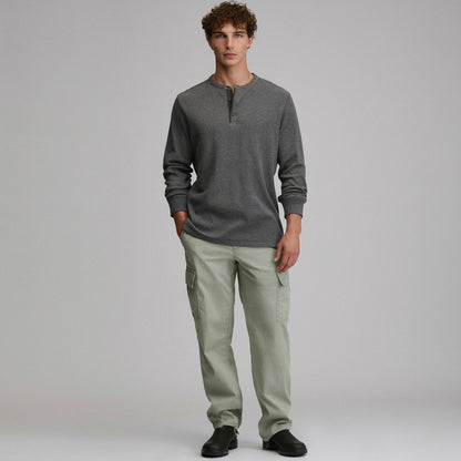Eddie Bauer Men's Birds Eye Long-Sleeve Thermal Henley