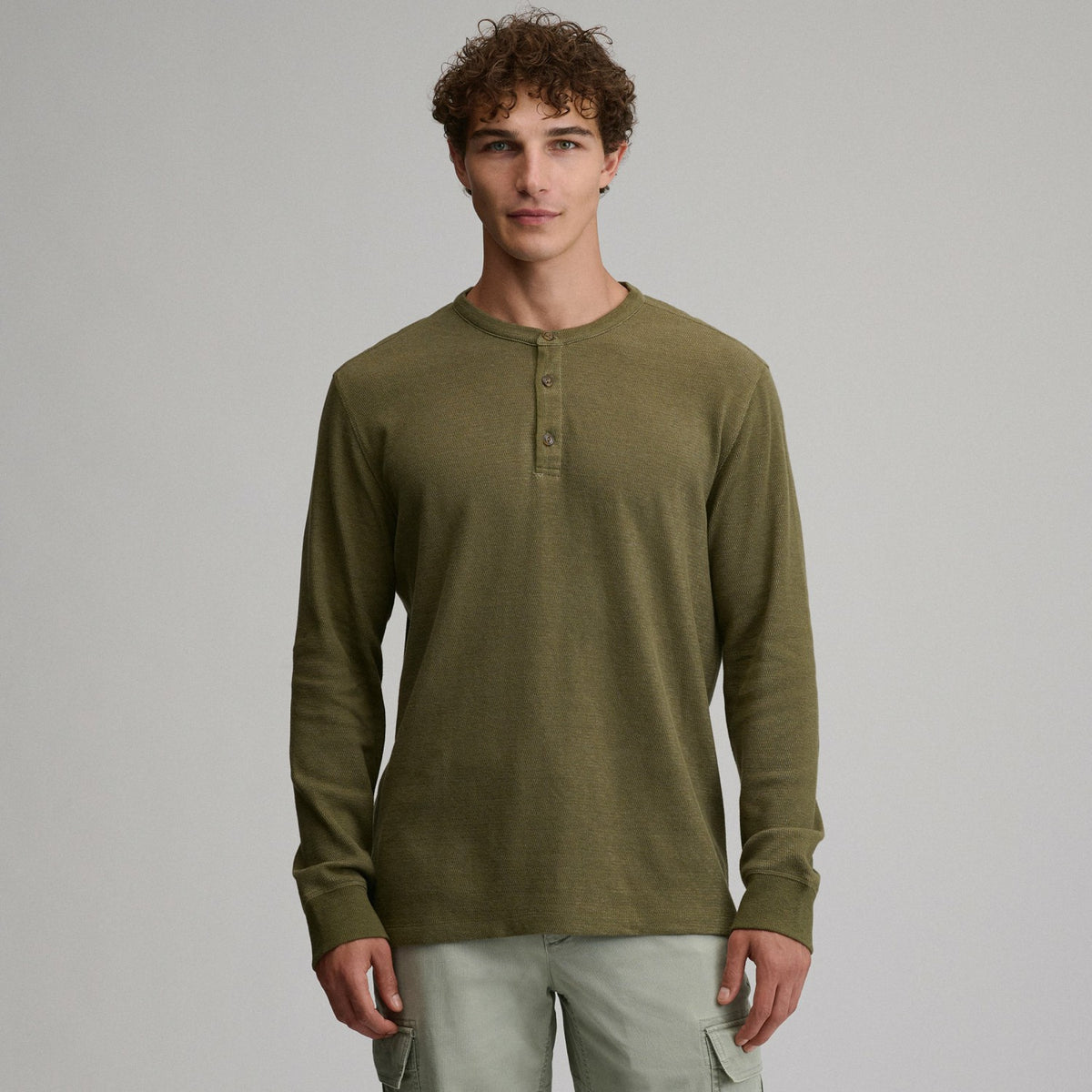 Eddie Bauer Men's Birds Eye Long-Sleeve Thermal Henley