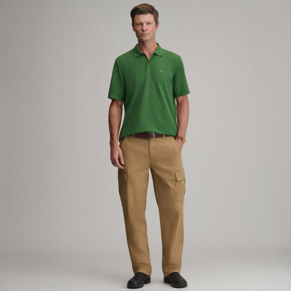 Eddie Bauer Men's SS Signature Pique Polo