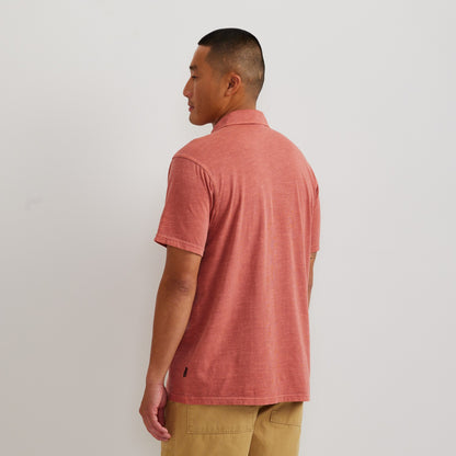 Eddie Bauer Men's SS Sunwashed Cotton Pocket Polo