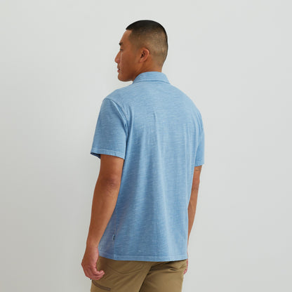 Eddie Bauer Men's SS Sunwashed Cotton Pocket Polo