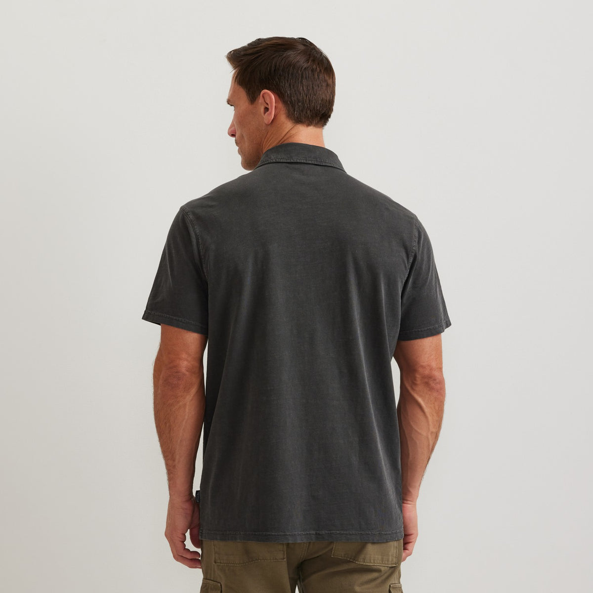 Eddie Bauer Men's SS Sunwashed Cotton Pocket Polo