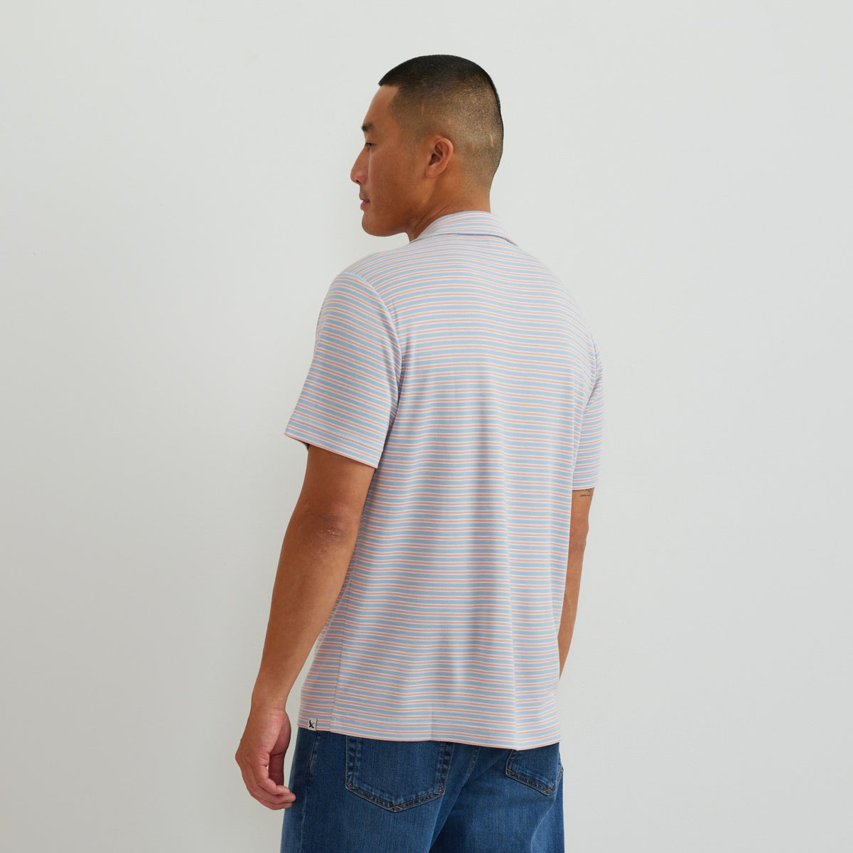 Eddie Bauer Men's SS Journey Modal Polo Stripe
