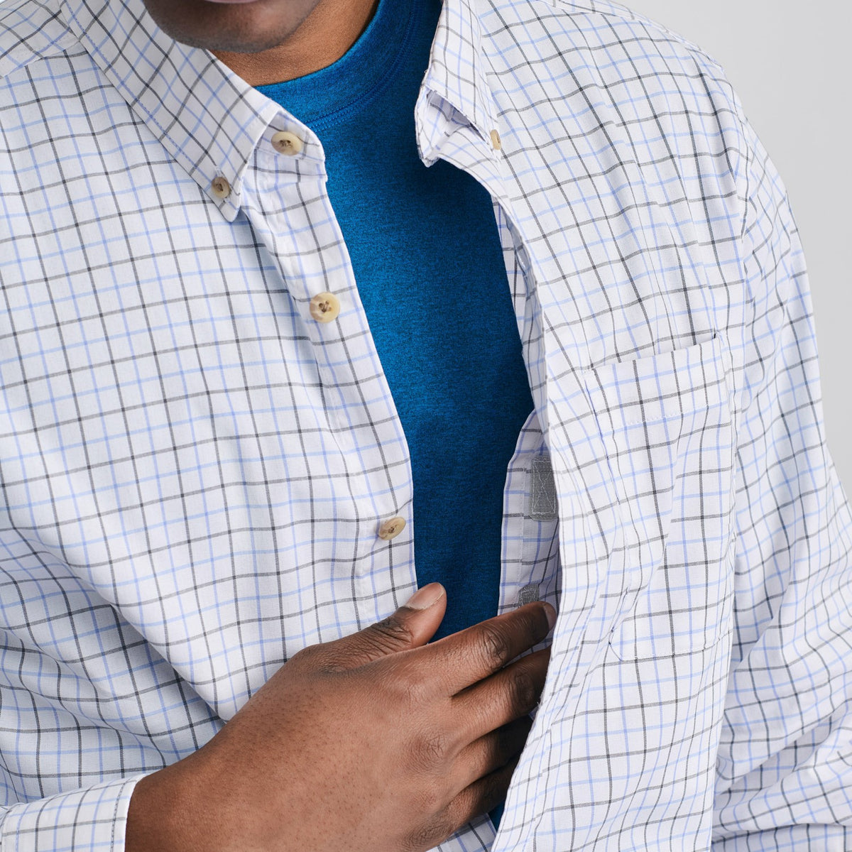 Eddie Bauer Men's LS Voyager Flex Shirt
