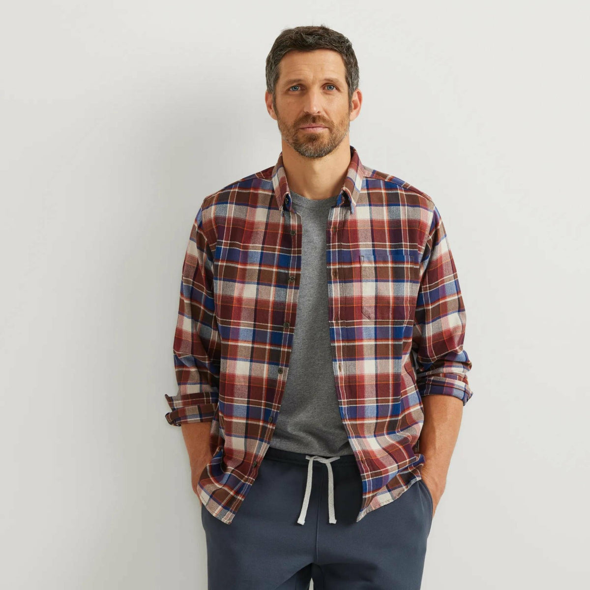 Eddie Bauer Men's LS Classic Eddie's Favorite Fl