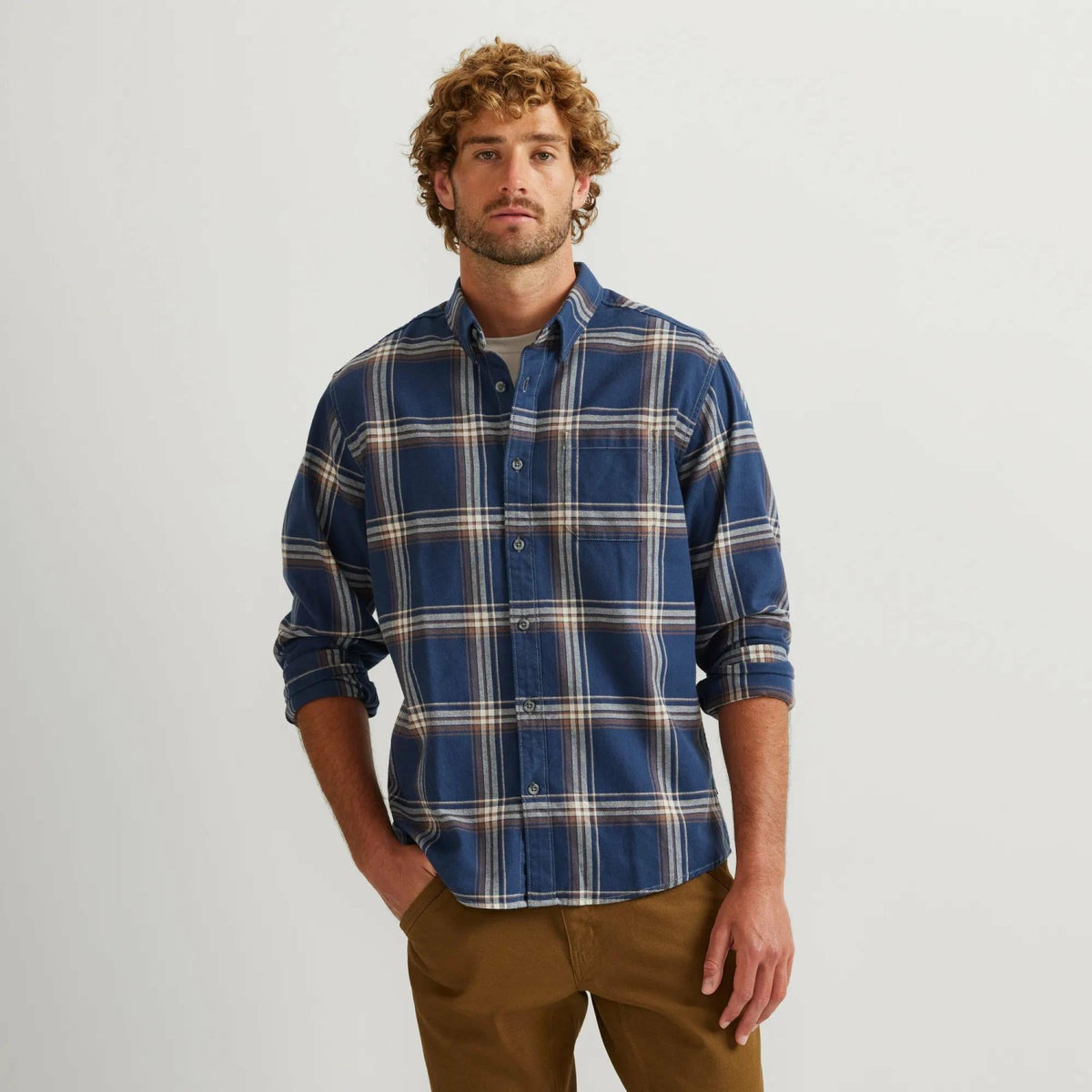 Eddie Bauer Men's LS Classic Eddie's Favorite Fl