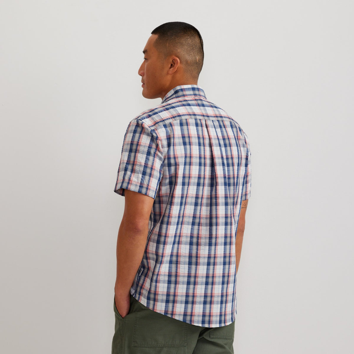 Eddie Bauer Men's SS Pack It Seersucker 3.0