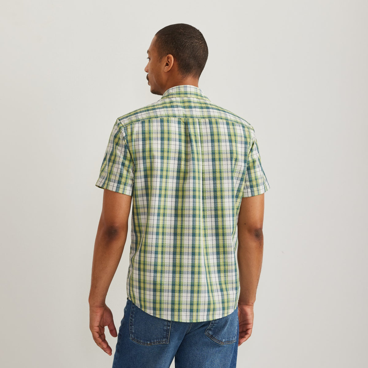 Eddie Bauer Men's SS Pack It Seersucker 3.0