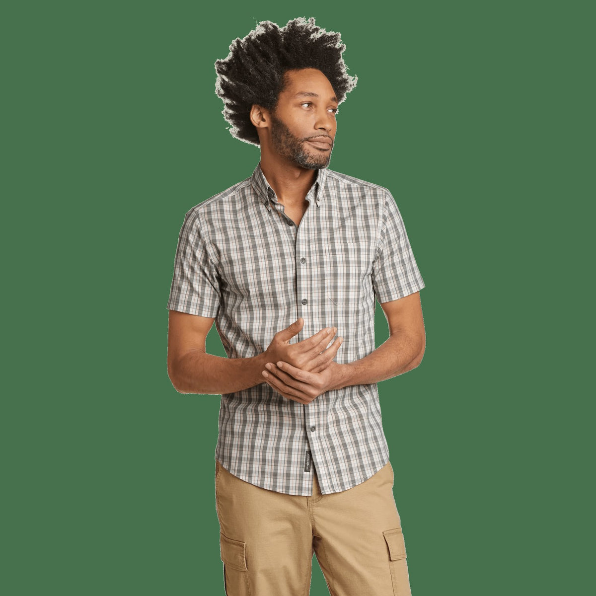 Eddie Bauer Men's SS Voyager Flex Shirt