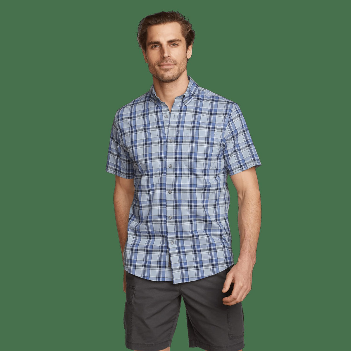 Eddie Bauer Men's SS Voyager Flex Shirt