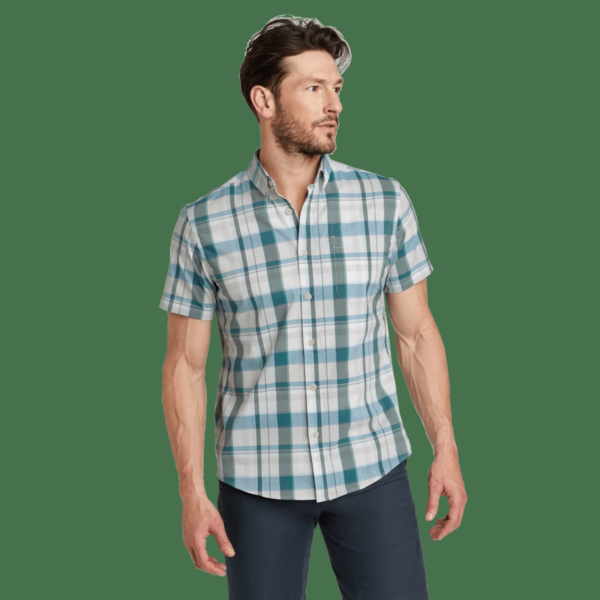 Eddie Bauer Men's SS Voyager Flex Shirt