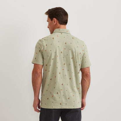 Eddie Bauer Men's SS New Baja Knit Button Up