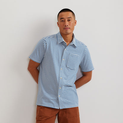 Eddie Bauer Men's SS New Baja Knit Button Up